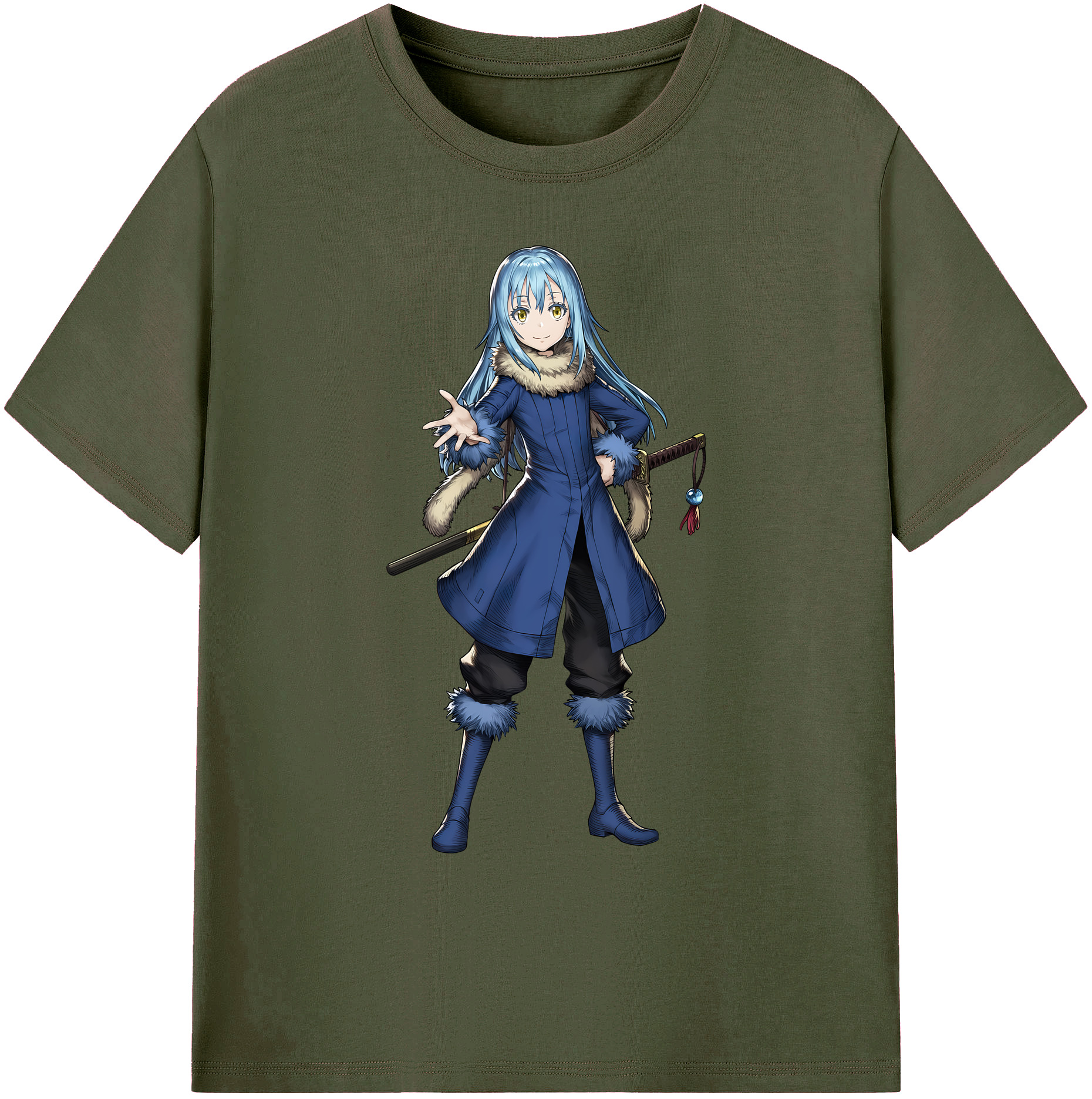 （画像用） 転スラ Regarding Reincarnated to Slime 綿100％ メンズ半袖Tシャツ｜肌触りやわらか＆通気性